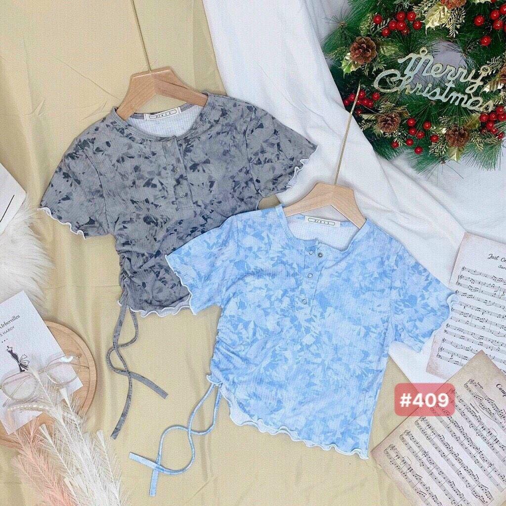 Áo Croptop Bozip Màu Loang