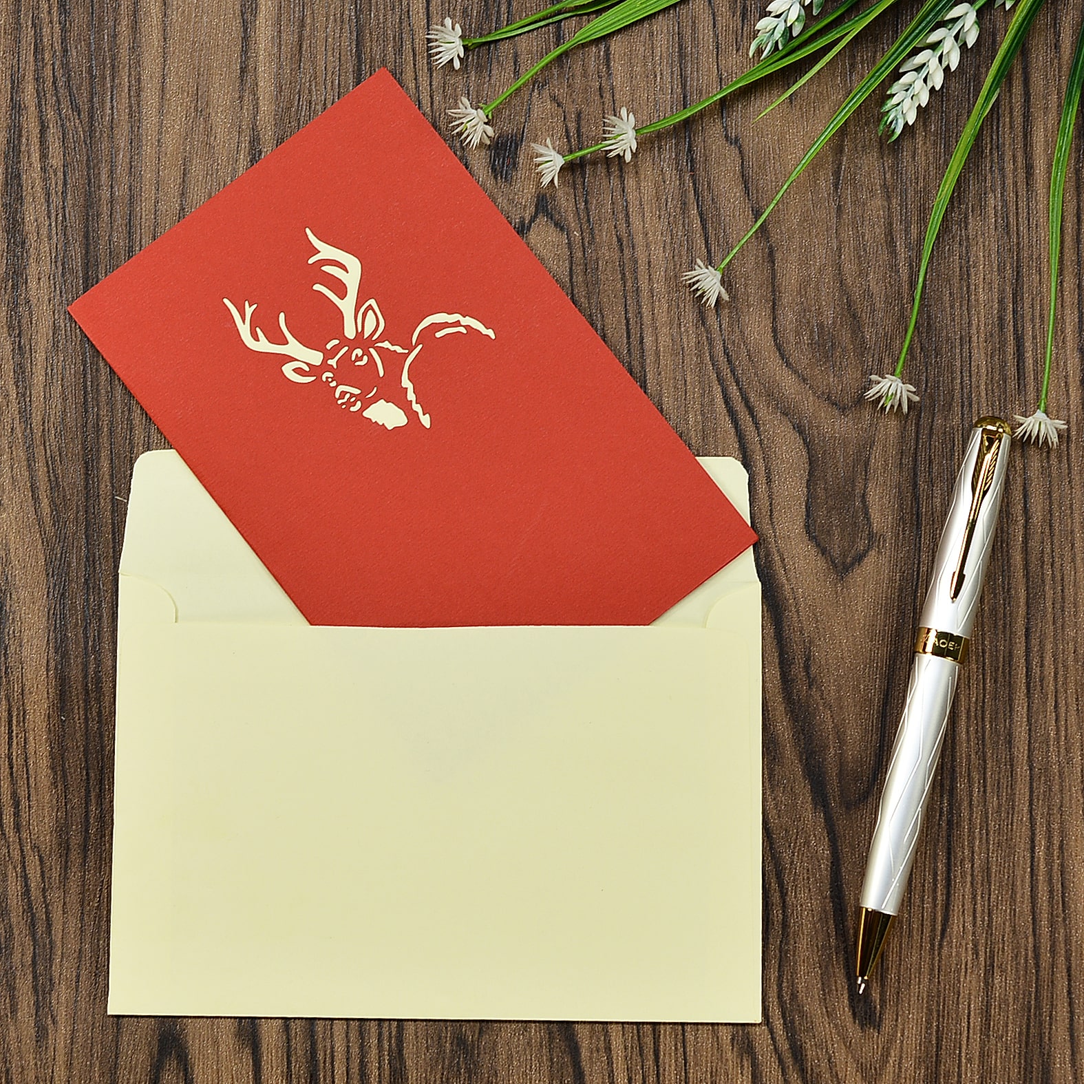 Thiệp nổi 3D handmade, 3D pop-up card Reindeer
Tuần lộc ngày Giáng Sinh, size 10x15cm CN036