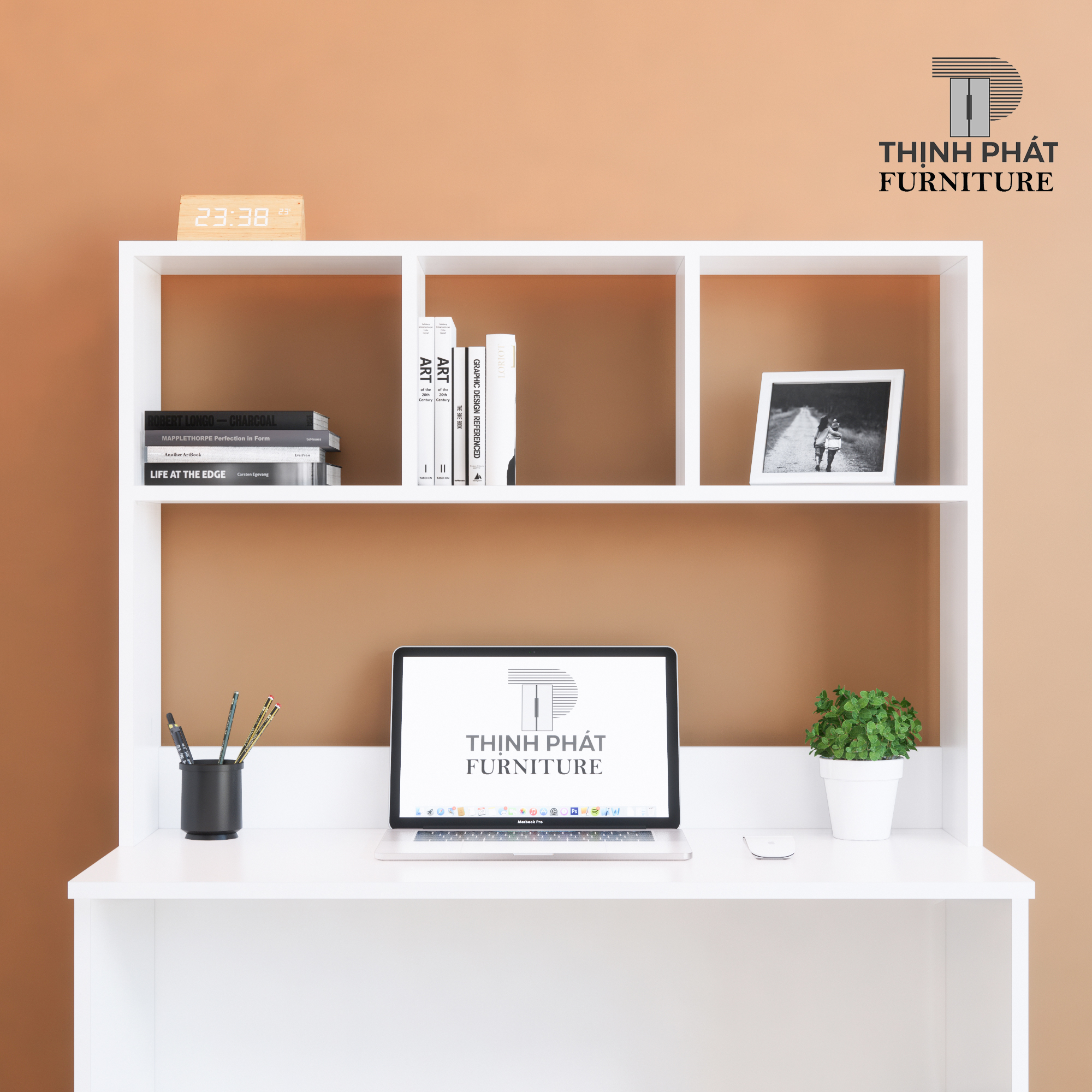 BÀN LÀM VIỆC – BÀN HỌC SINH CÓ KỆ SÁCH THỊNH PHÁT FURNITURE BLV-TP10