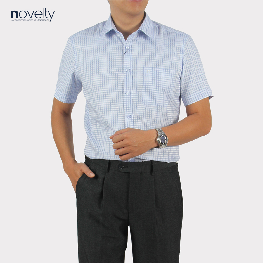 Áo sơ mi nam ngắn tay Novelty Regular fit hoa văn NSMMINMTCR220924N