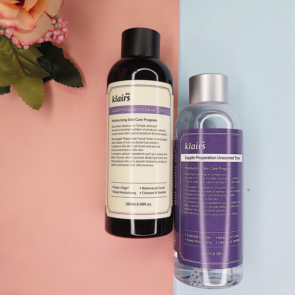 Nước Hoa Hồng Dưỡng Ẩm Dears, Klairs Supple Preparation Toner 180ml