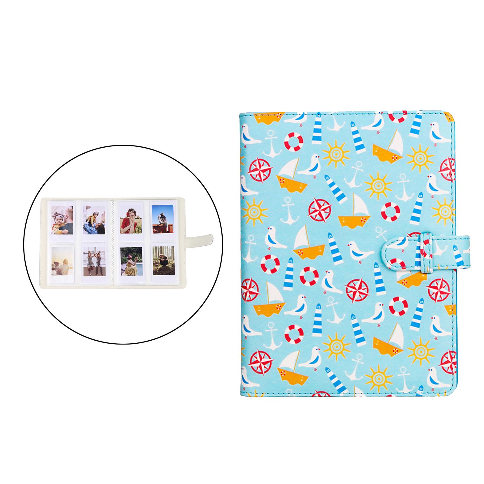 Portable 128 Pockets PU Leather Mini Camera Photo Album for Instax Mini, Multiple Uses