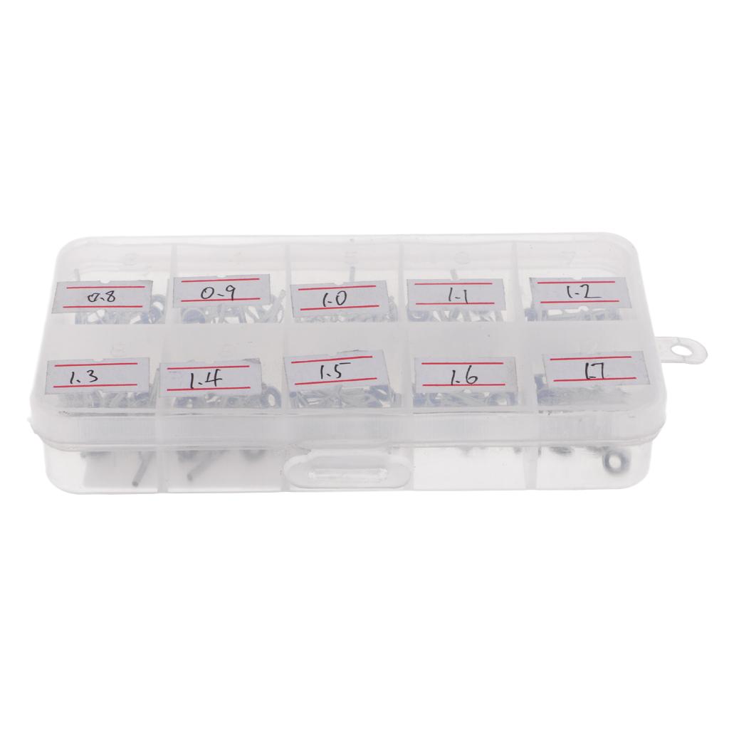 100Pcs Stainless Steel Fishing Rod Guides Ring Rod Repair Kit DIY Tips Rings