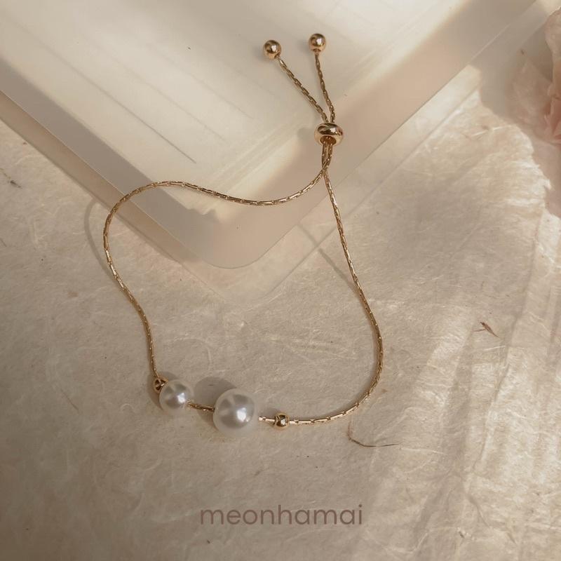 Vòng tay nữ, lắc tay mảnh dây rút MEONHAMAI