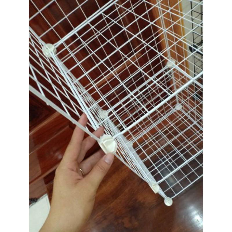 Giá để túi sách lắp ghép 2 tầng 4 ngăn tiện ích