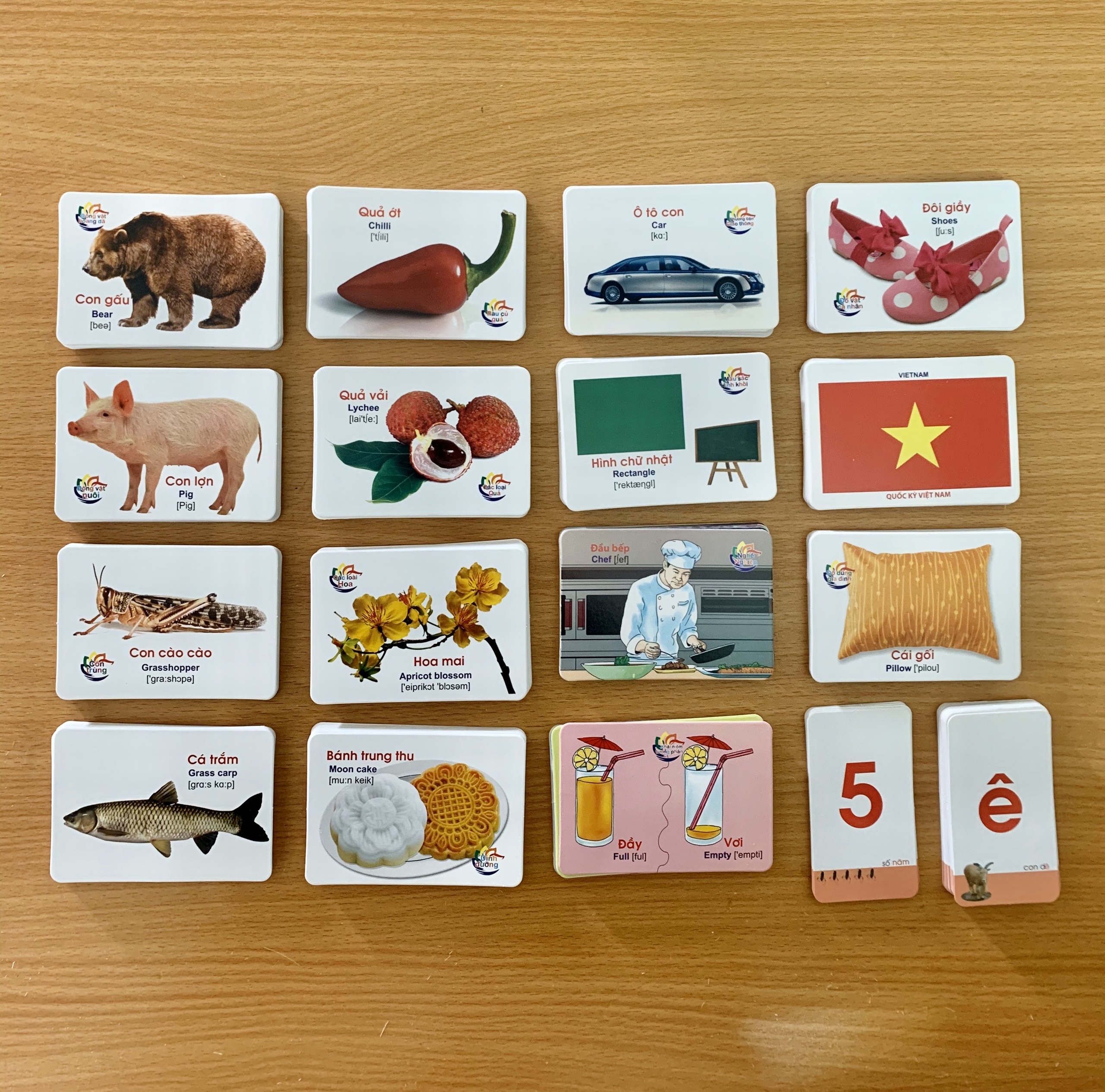 Bộ Thẻ Học Thông Minh thế giới xung quanh Flashcards Cho Bé bộ 416 Thẻ Học với 16 chủ đề