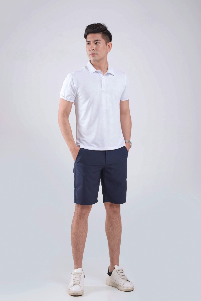 Áo Polo namDAZIO trắng vải Coolmax siêu thoáng mát, mềm mịn, trẻ trung - T03
