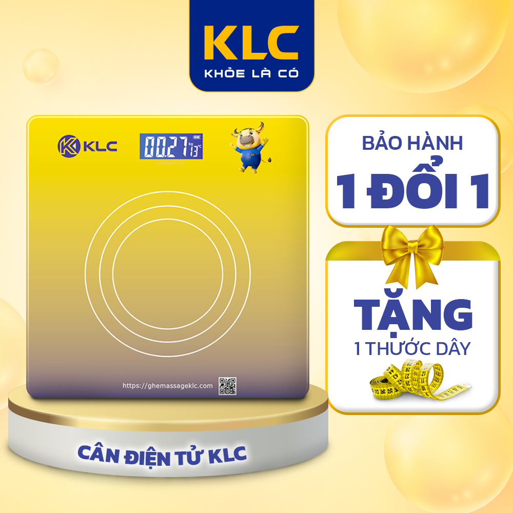 Cân điện tử thông minh KLC DS001 theo dõi tỷ lệ mỡ, chỉ số BMI, khối lượng xương nhanh chóng