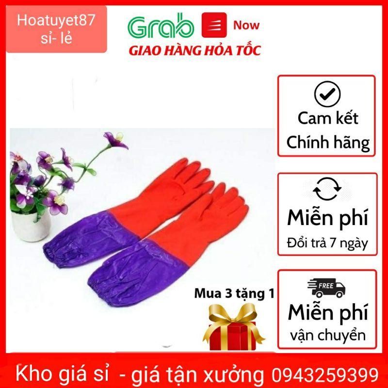 Găng tay rửa bát bằng cao su lót nỉ