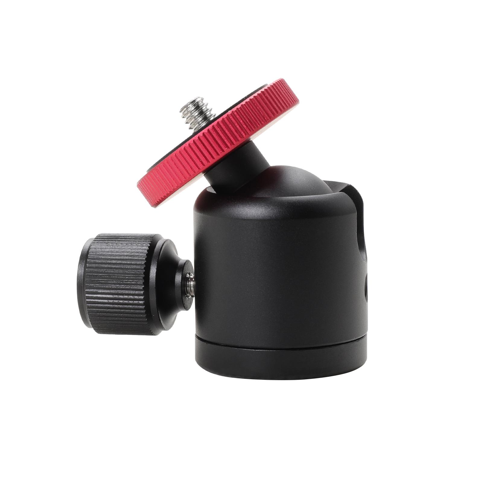 Đầu bóng nhỏ có thể xoay Đầu bóng thay thế phụ kiện chụp ảnh với 3/8 inch Lỗ vít 1/4 inch bằng hợp kim nhôm