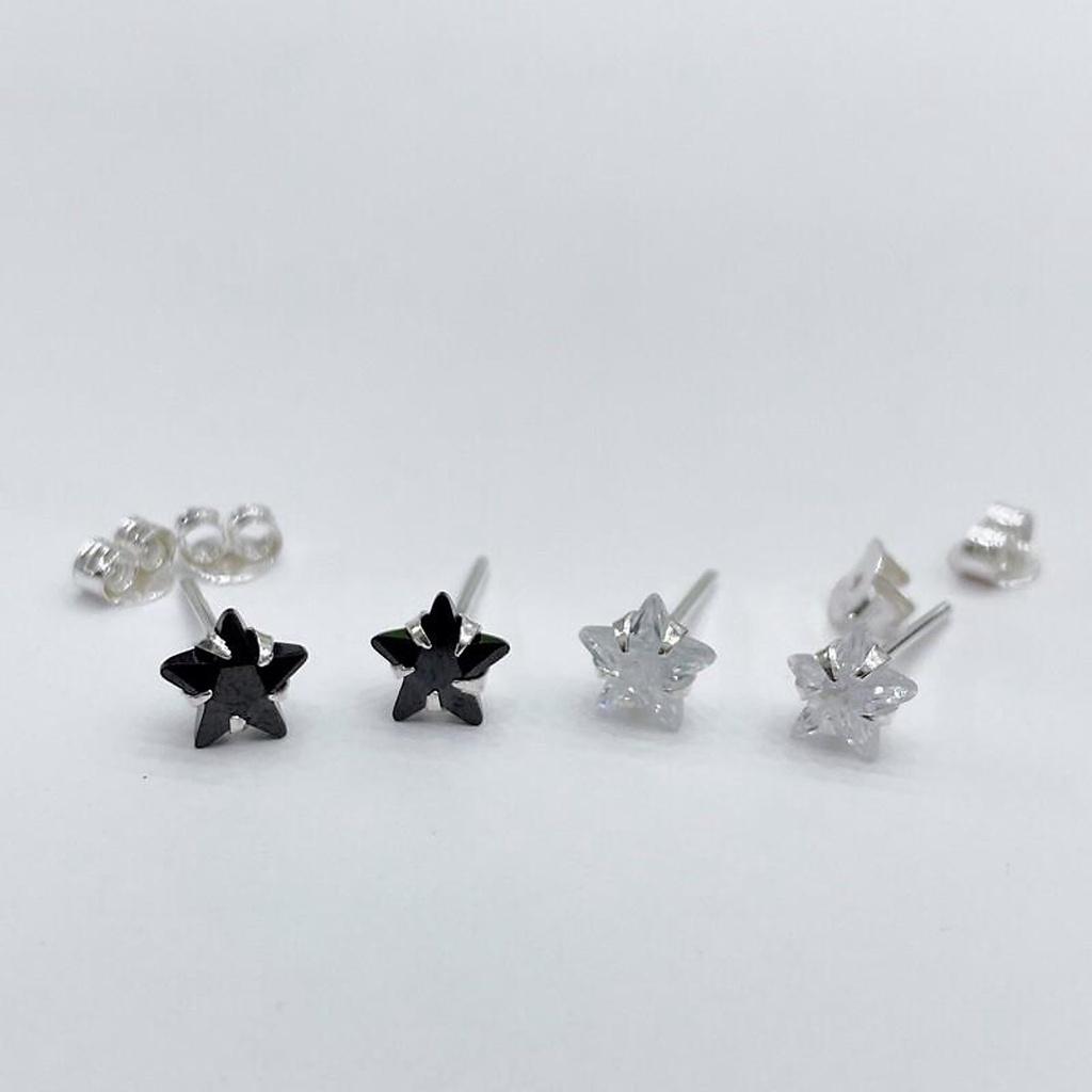 Khuyên tai nụ đá bạc s925 đơn giản dành cho cả nam và nữ cá tính
