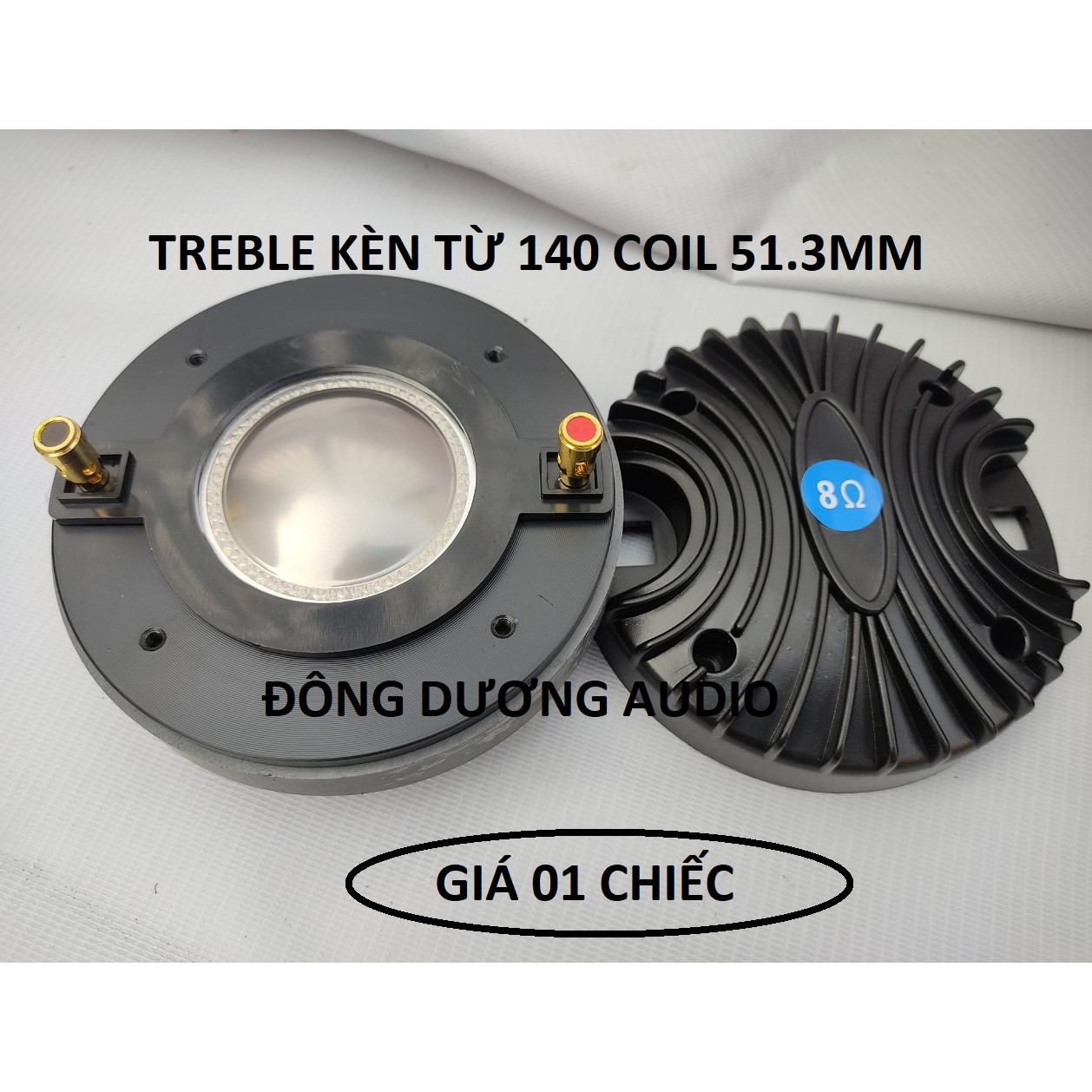 CỦ LOA TREBLE SÂN KHẤU TỪ 140 CÔN 51.3MM REN XOÁY - HÀNG TRUNG QUỐC