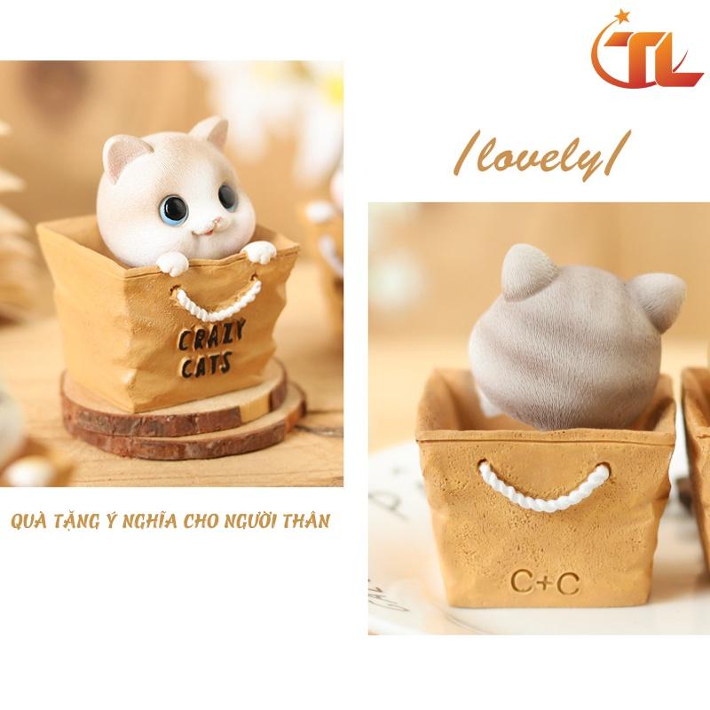 Mèo lắc đầu trang trí dễ thương - Crazy Cats