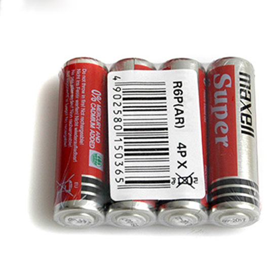 Pin AA Maxell ( pin tiểu ) carbon Siêu Bền R6P (Đỏ) Maxell Super Power Ace - Vỉ 4 Viên
