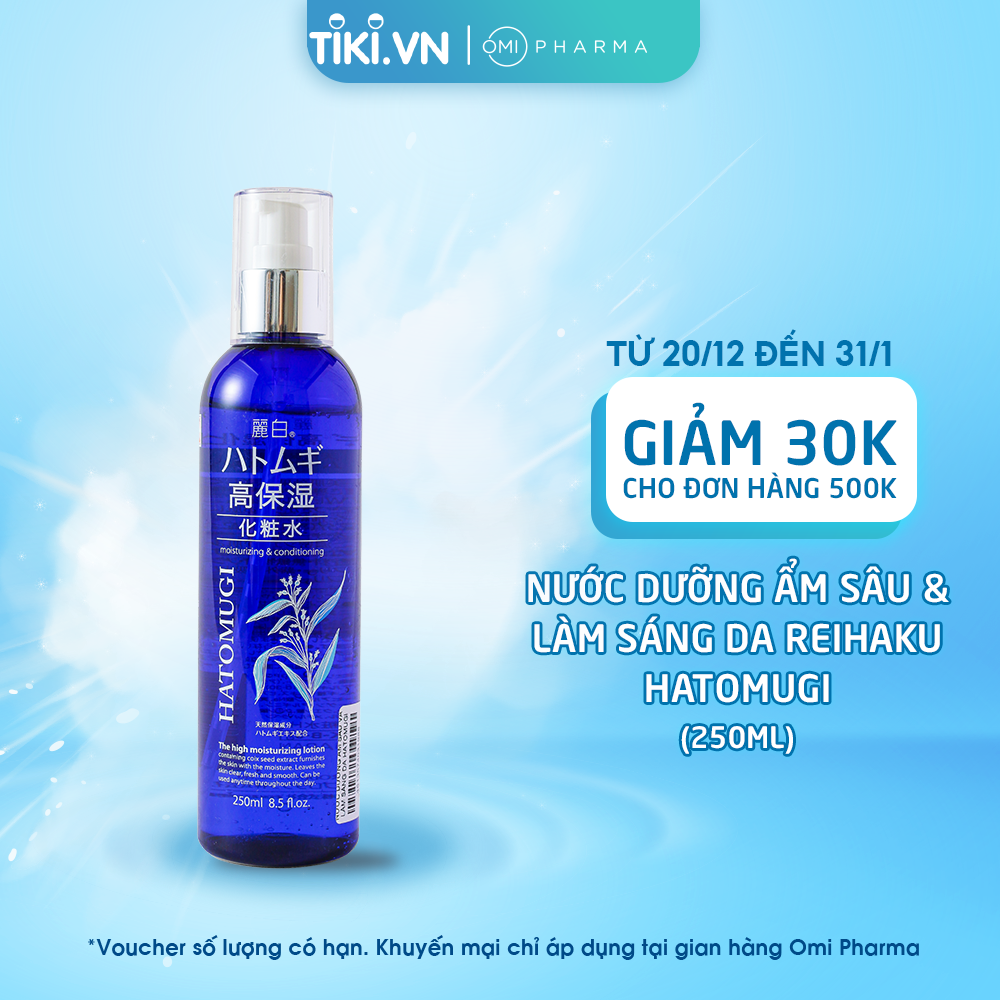 Nước dưỡng ẩm sâu &amp; làm sáng da Reihaku Hatomugi The High Moisturizing Lotion (250ml)