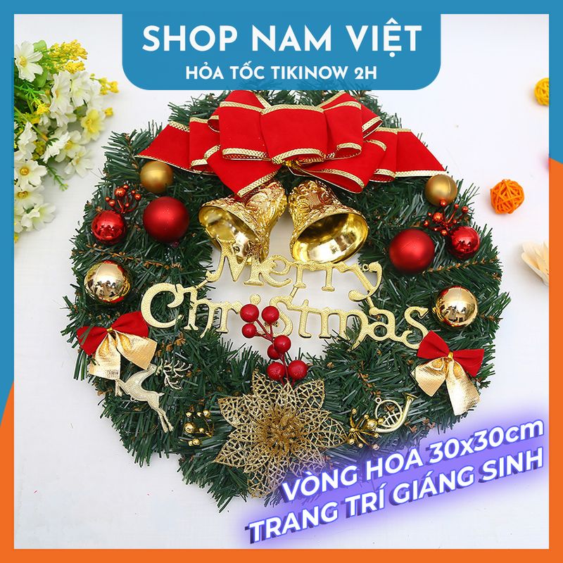 Vòng Hoa Nguyệt Quế Trang Trí Giáng Sinh