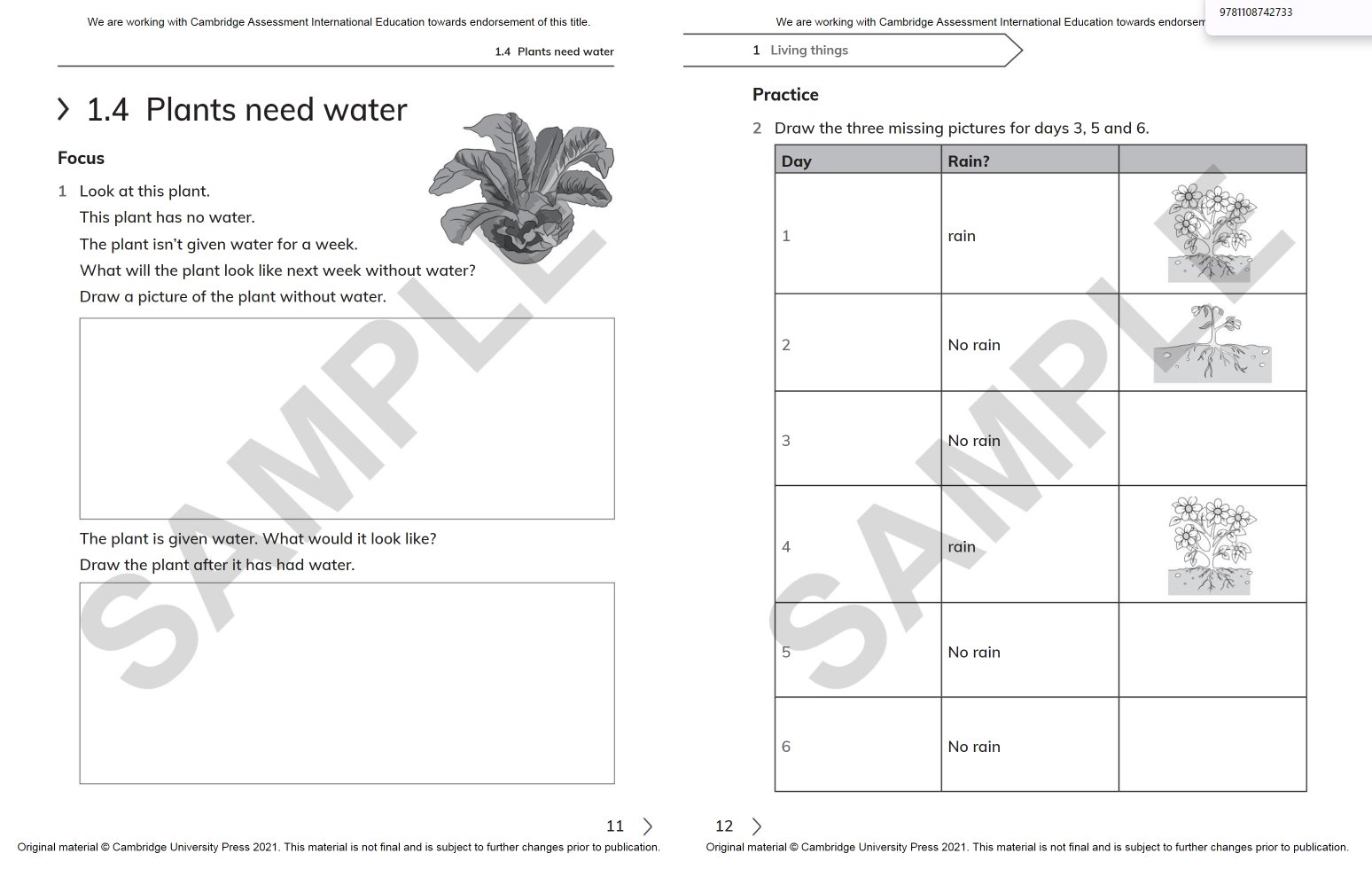 Cambridge Primary Science Workbook 1 With Digital Access (1 Year) 2nd Edition