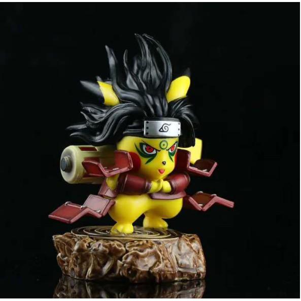 Mô Hình Figure Naruto Hokage đệ nhất Pikachu 10cm