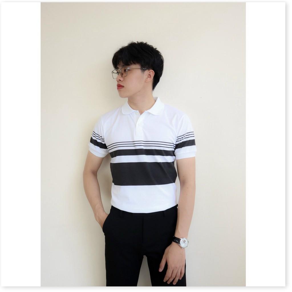 Áo thun cổ trụ ngắn tay hoạ tiết mới cho ae KME FASHION