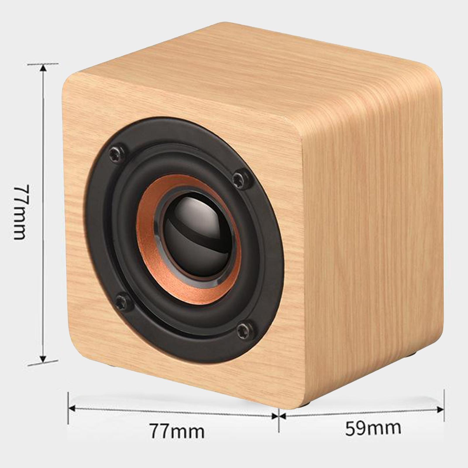 Mini Wooden Bluetooth Multimedia Speaker 1200mAh Battery & Cable