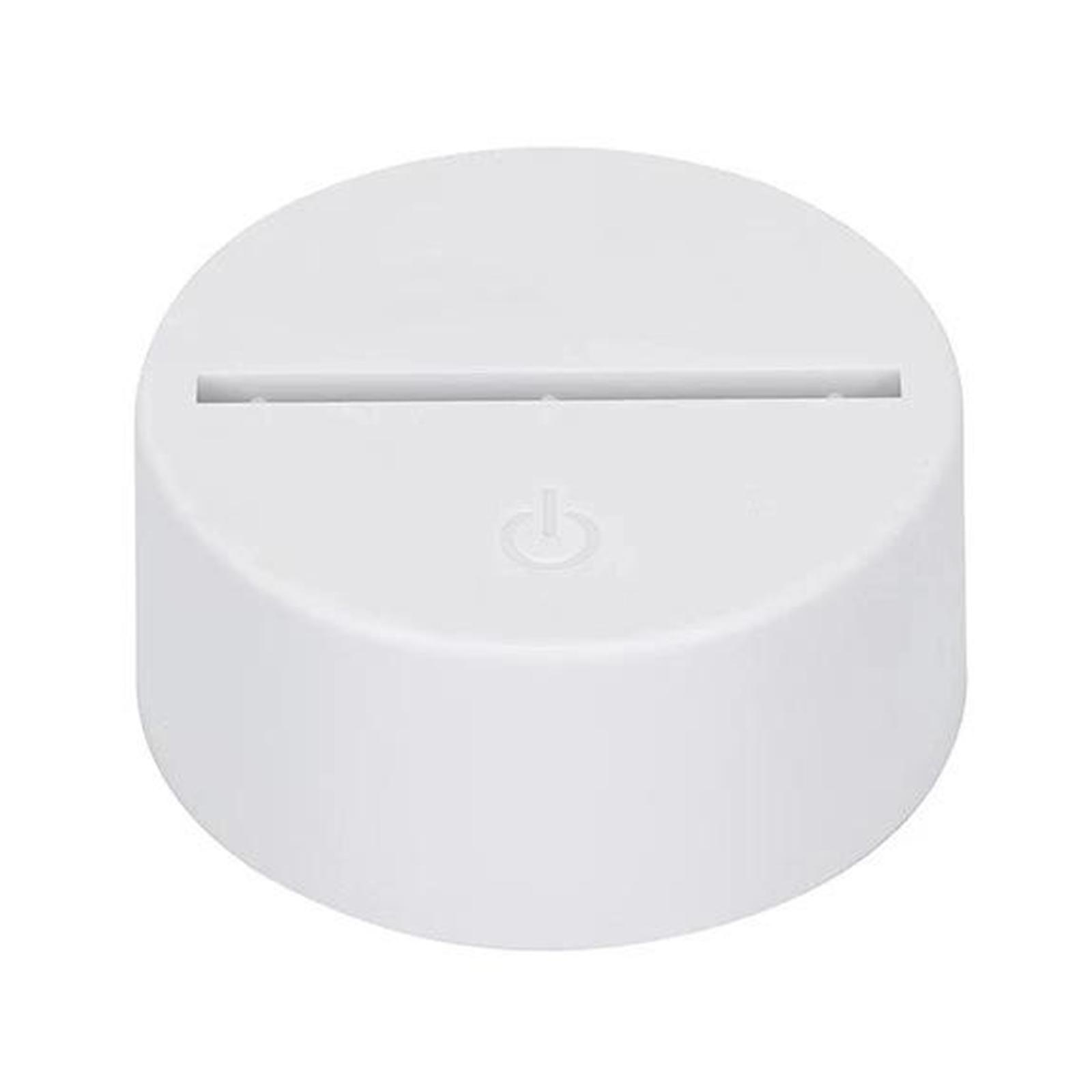 LED 3D Lamp Rechargeable Night Light Holder Switch Display Stand