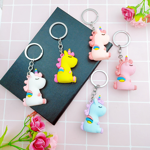 Móc khóa ngựa Unicorn nhiều màu sắc ✓Hàng mẫu 2(giao màu ngẫu nhiên)