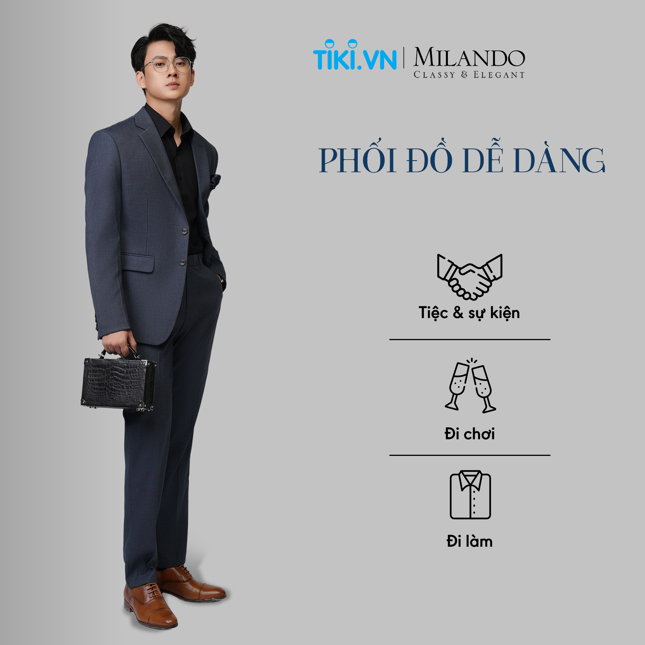 Quần Vest Nam Cao Cấp MYMILANDO Màu Xanh Xám Chì - Chất Liệu Cao Cấp Bền Màu, Kiểu Dáng Slim Fit Trẻ Trung, Thời Trang Công Sở, Dạo Phố, Sự Kiện Sang Trọng