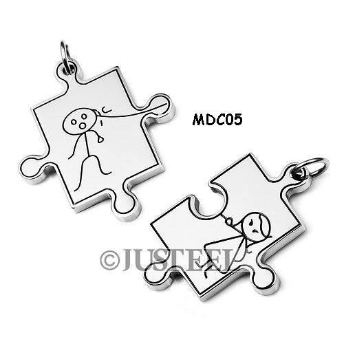 Dây chuyền cặp tình nhân inox khắc tên MDC05