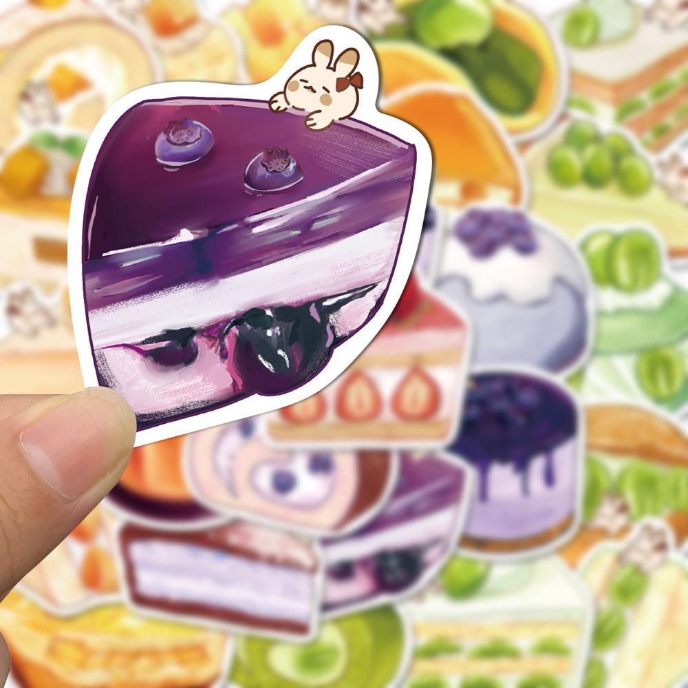 Sticker bánh ngọt chibi hoạt hình cute trang trí mũ bảo hiểm,guitar,ukulele,điện thoại,sổ tay,laptop-mẫu S23