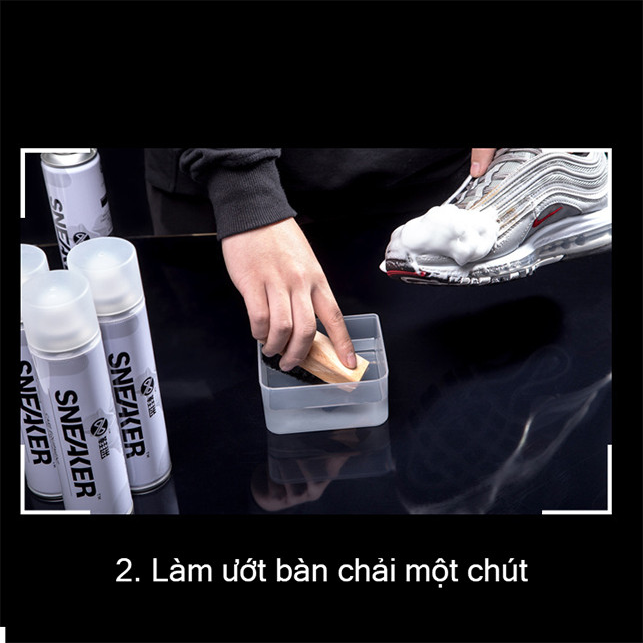 Chai xịt vệ sinh tẩy trắng giày dép - Xi đánh giày không màu - Phụ kiện thời trang