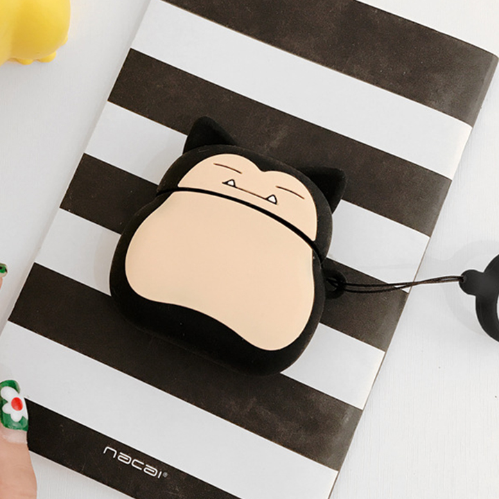 Case silicon cho tai nghe Airpods mẫu Snorlax Pokemon