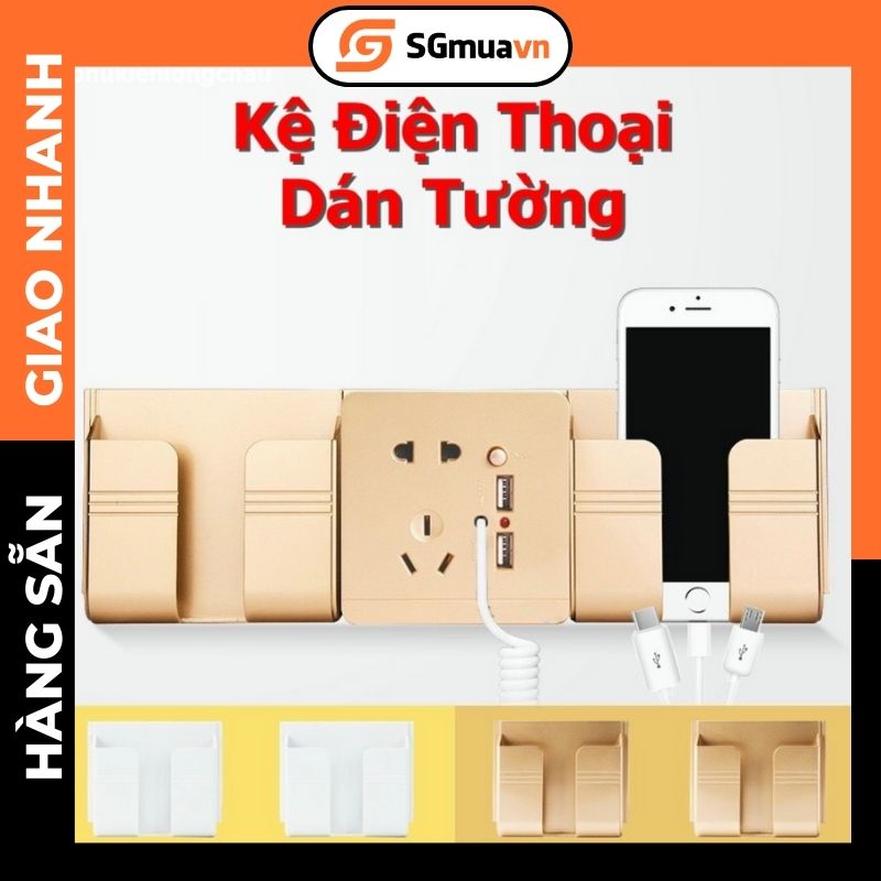 Kệ dán tường để remote, sạc, điện thoại