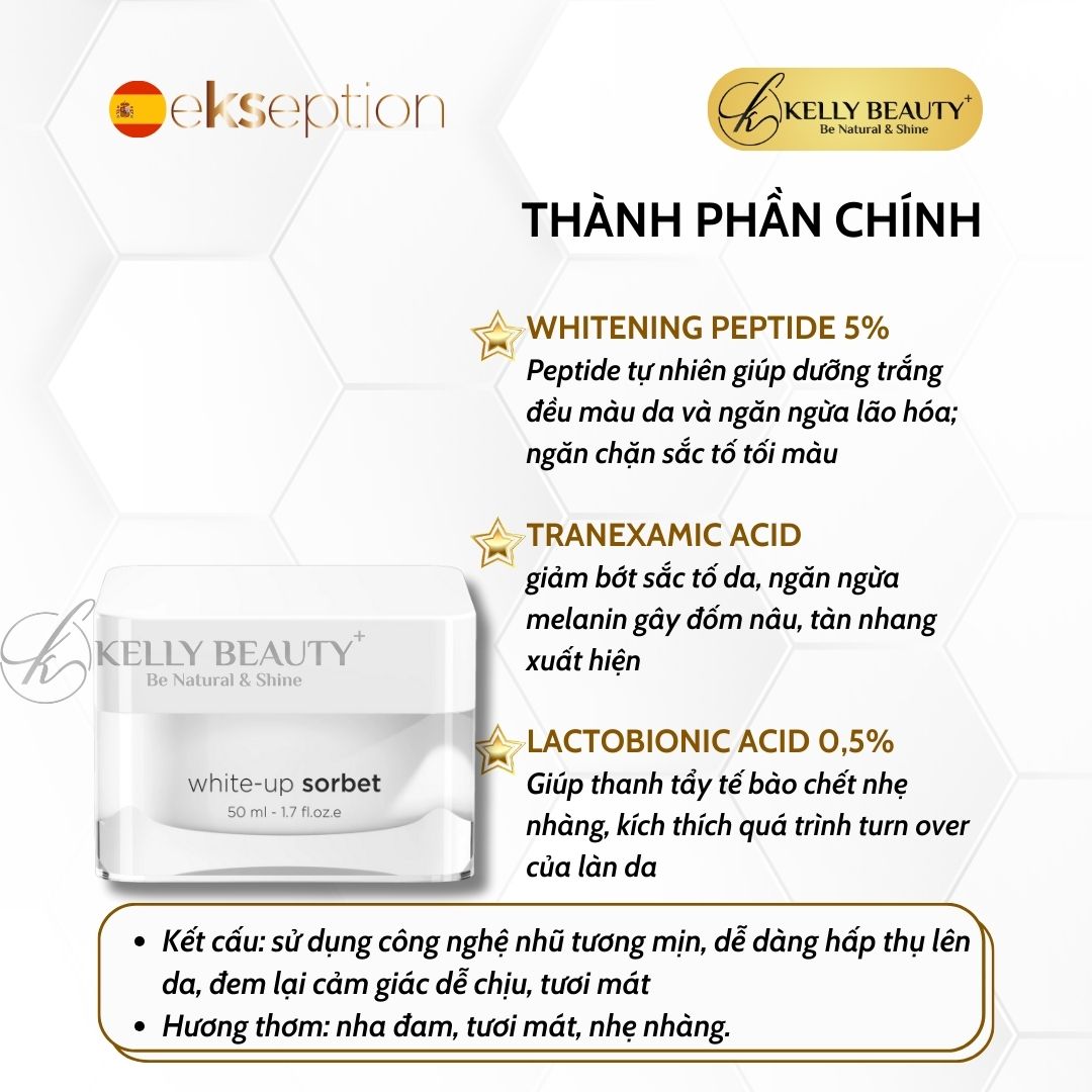 Kem Dưỡng Sáng Da ekseption White-Up Sorbet Cream | Kelly Beauty