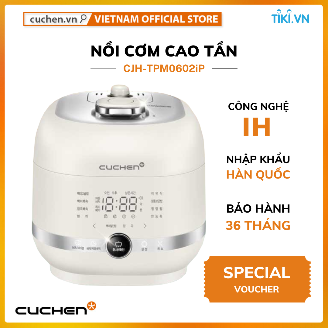 Nồi cơm điện cao tần IH Cuchen CJH-TPM0601iP, CJH-TPM0602iP (Nhập khẩu chính hãng)