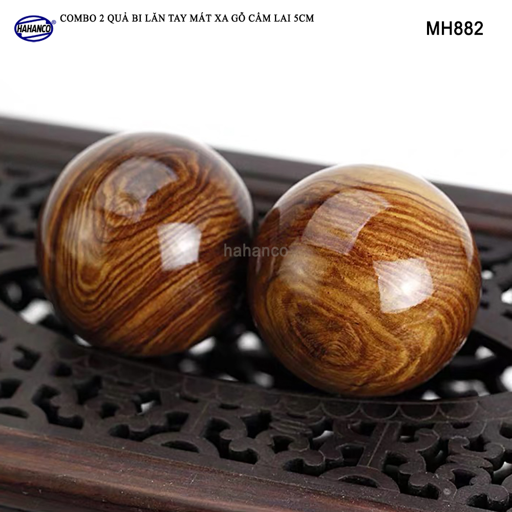 COMBO 2 quả bi lăn tay Gỗ Cẩm Lai 5cm Mát xa giúp dẻo tay, thư giãn, chống mỏi toàn diện – Chăm sóc sức khỏe