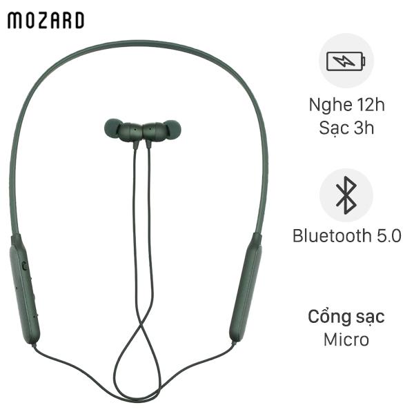 Tai nghe Bluetooth Mozard Z702 Xanh - Hàng Chính Hãng