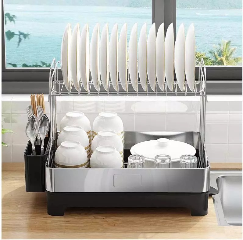 Kệ chén dĩa 2 tầng Cao Cấp Kitchen Dish Rack