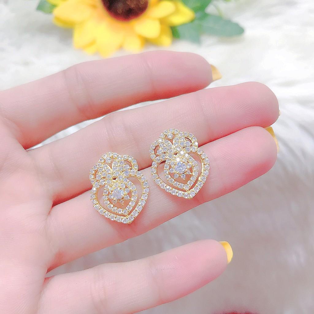 Hoa Tai Trái Tim Thiết Kế Cách Điệu