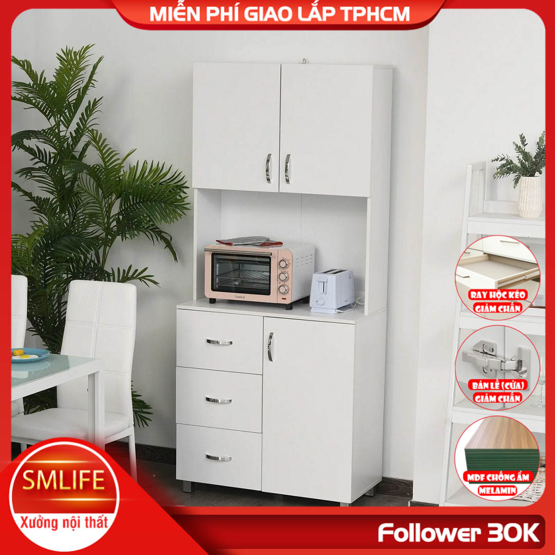 Tủ đựng đồ phòng bếp thiết kế đẹp SMLIFE Dauphin