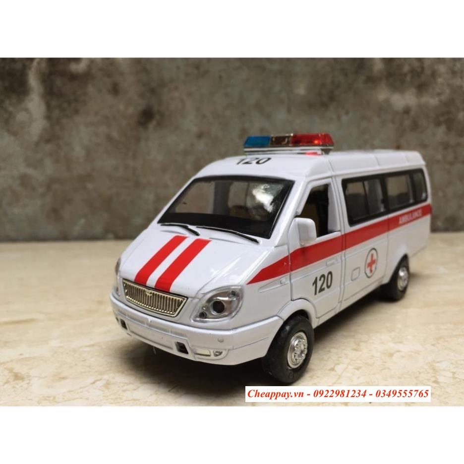 Mô hình xe ô tô Cứu thương AMBULANCE 1:32