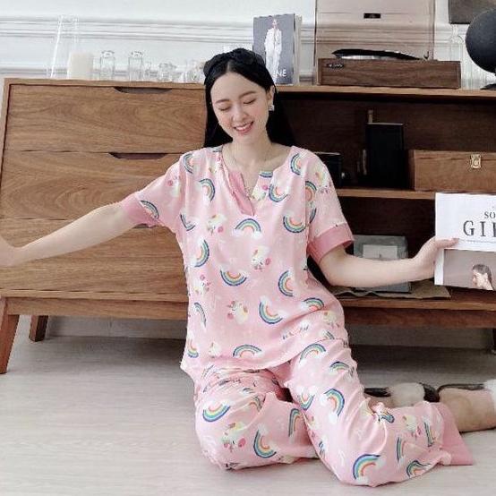 Bộ Pijama Cộc Tay Lụa Mango Tô Châu Cao Cấp Chất Mát Dày Bền Chắc