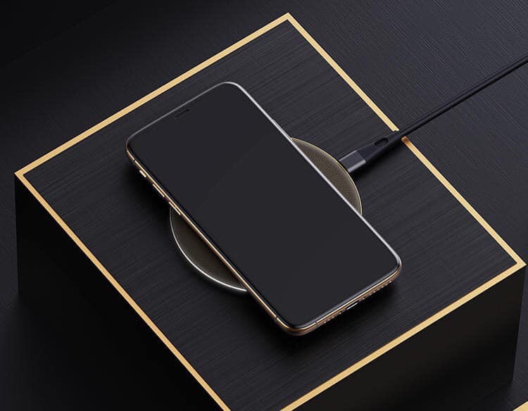 Sạc dự phòng không dây PISEN Pro Wireless Charging Base (TS-C016W ,Led , Smart chip , 10W)  Gold _ hàng chính hãng