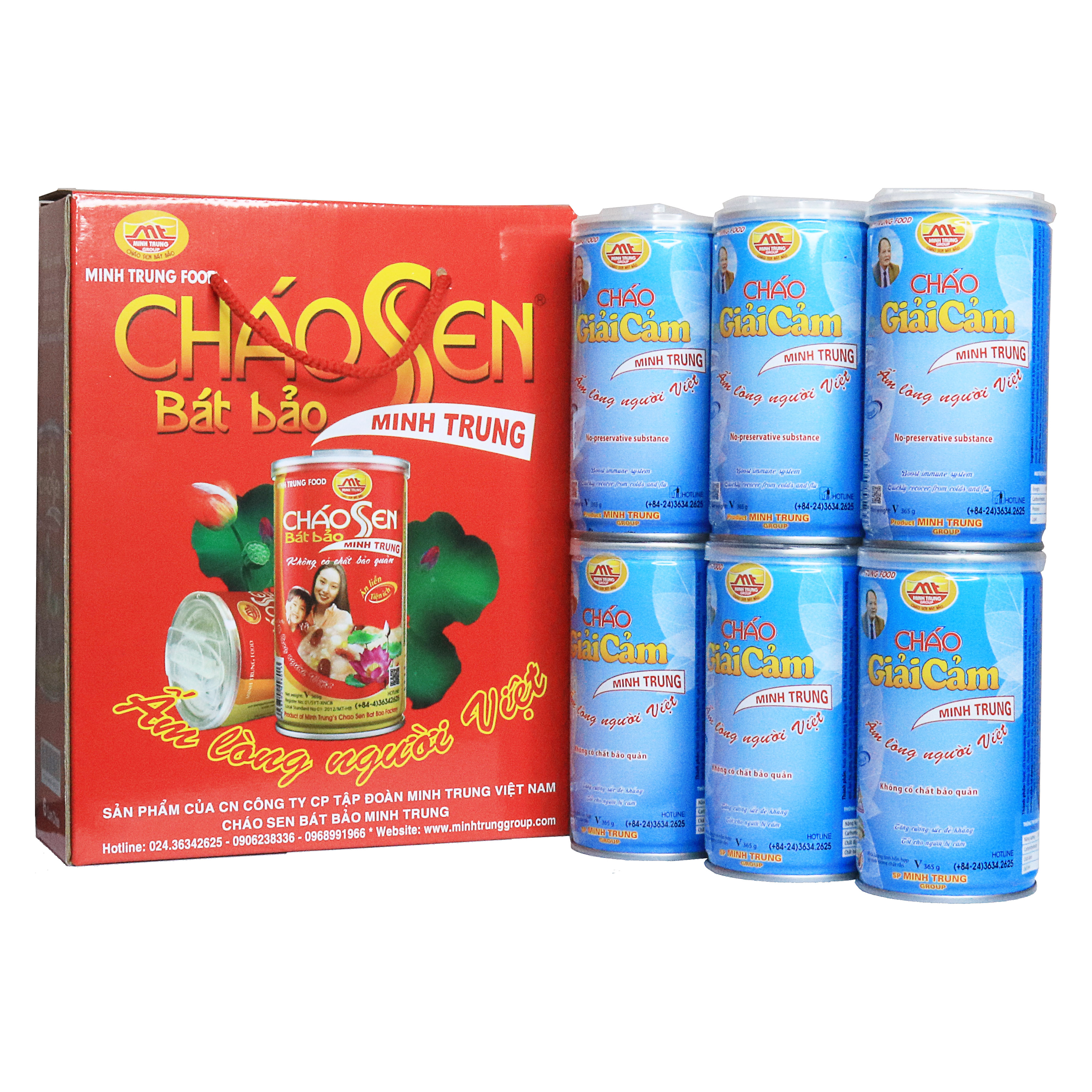 Cháo Giải Cảm Minh Trung lốc 6 lon - CHAOGIAICAM 6