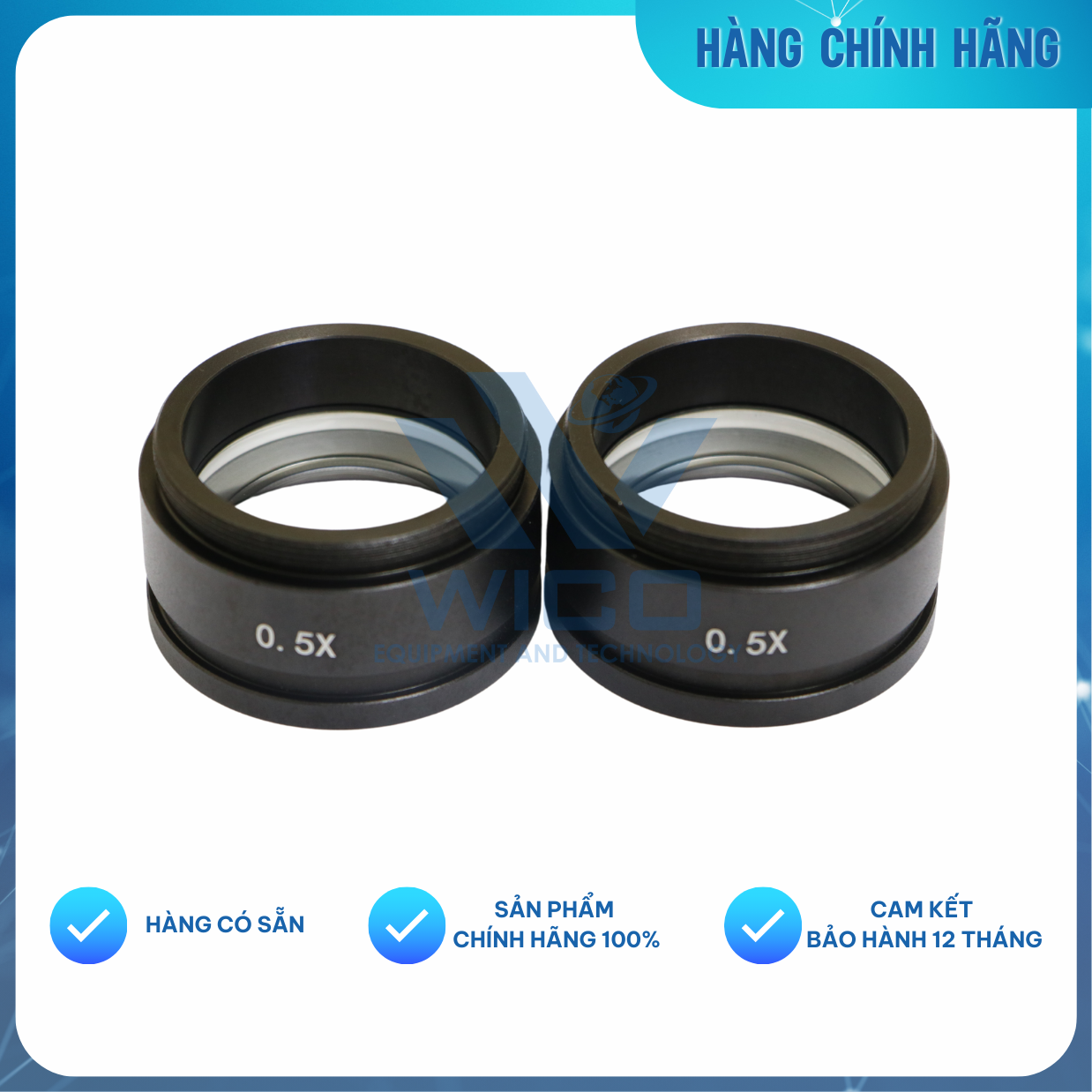 Bộ Ống Kính 0.5x Chuyên Dụng Cho Camera Kết Nối Kính Hiển Vi - Hàng Chính Hãng