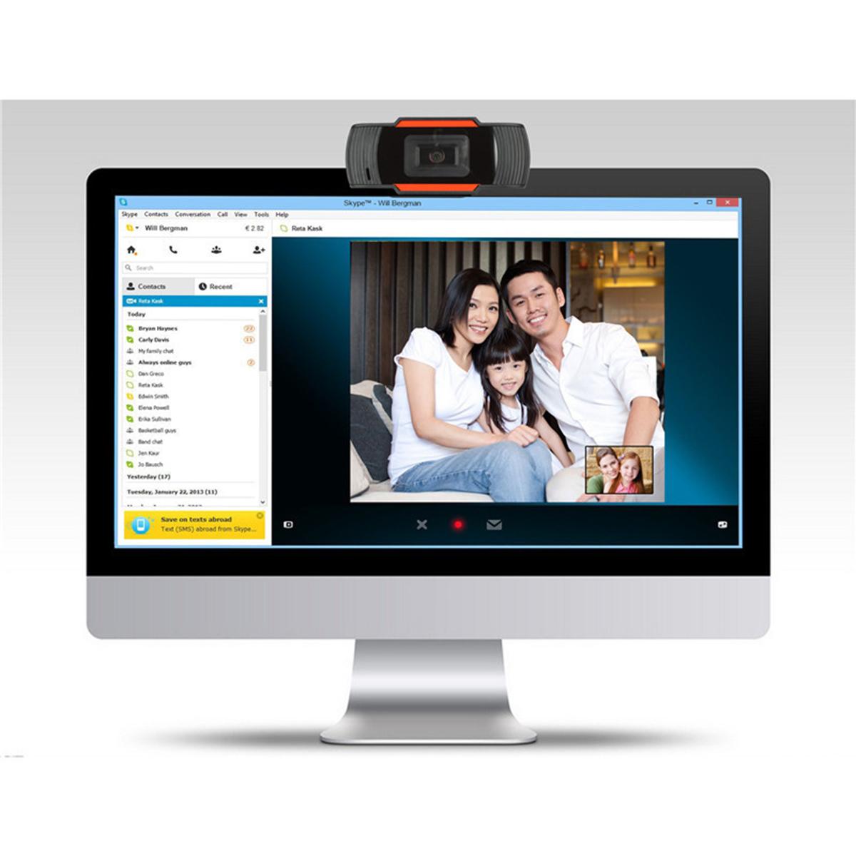 Webcam USB 1MP 720P Tự động lấy nét với tính năng khử tiếng ồn độ nét cao
