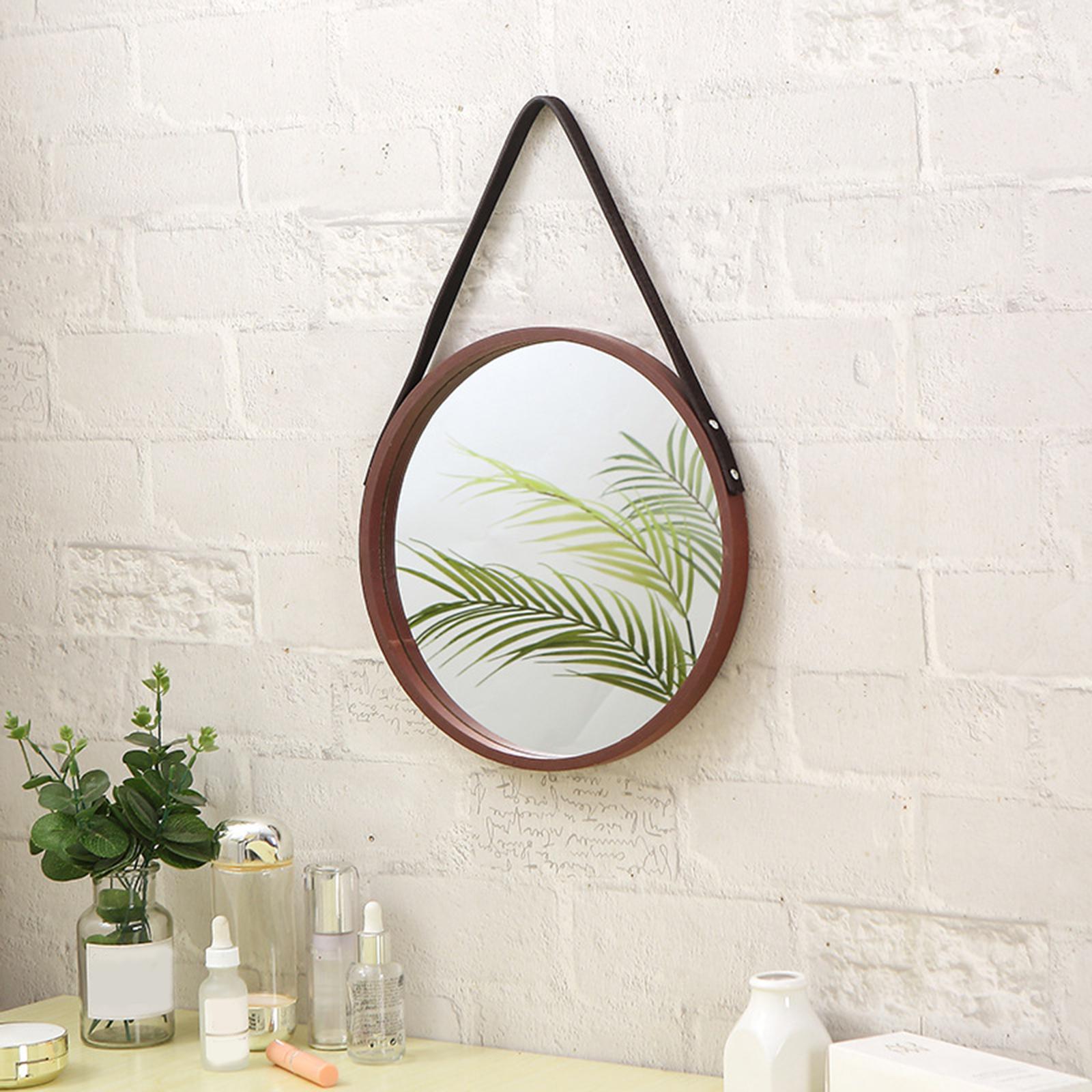 Wall Hanging Mirror Wall Mount Art Ornament Round for Bedroom Bathroom Salon