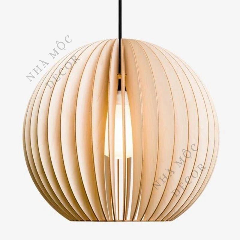 Đèn gỗ thả trần trang trí mẫu TT63