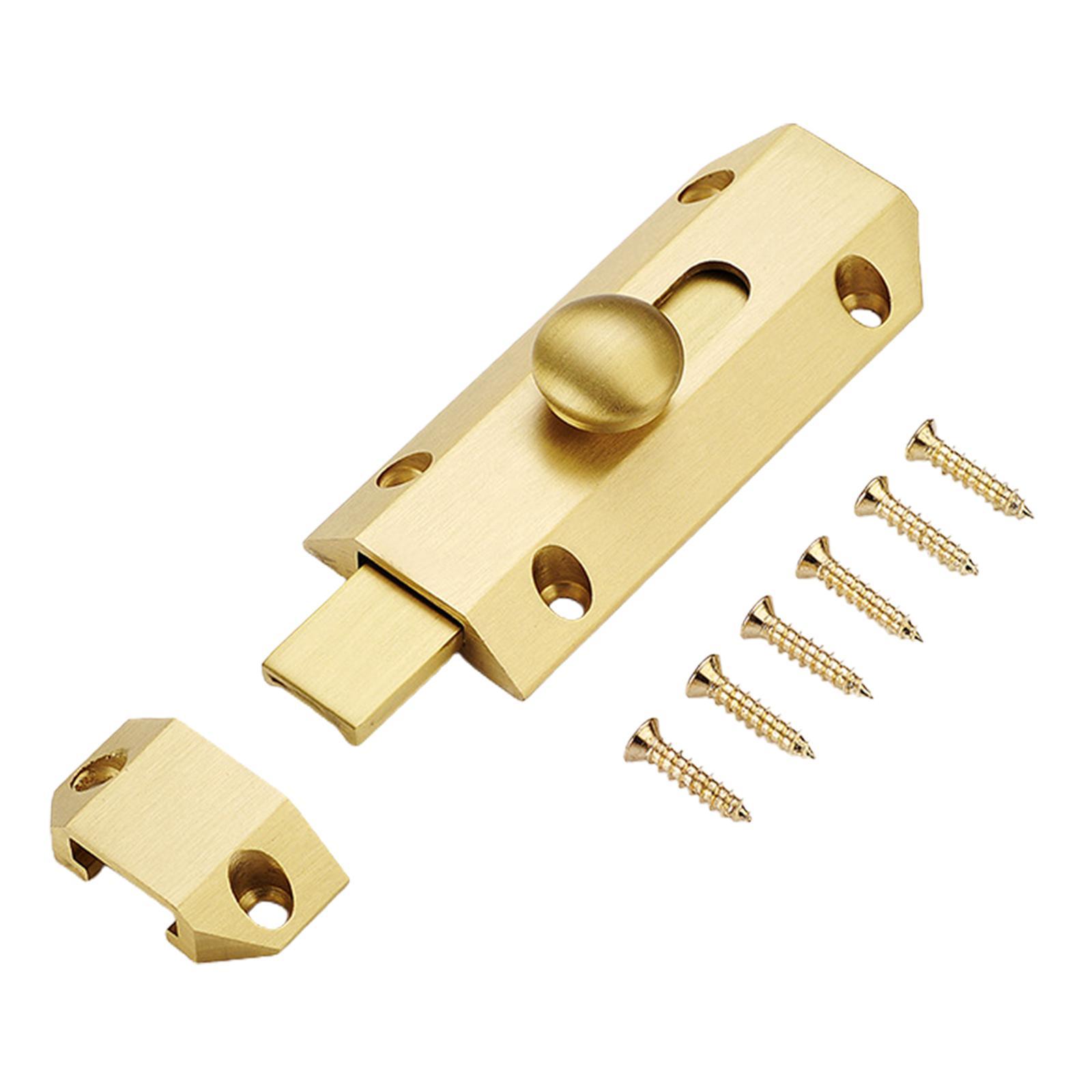 Multiunction Door Security Slide Lock Latch Thickened Rustproof Heavy Duty Brass Door Lock