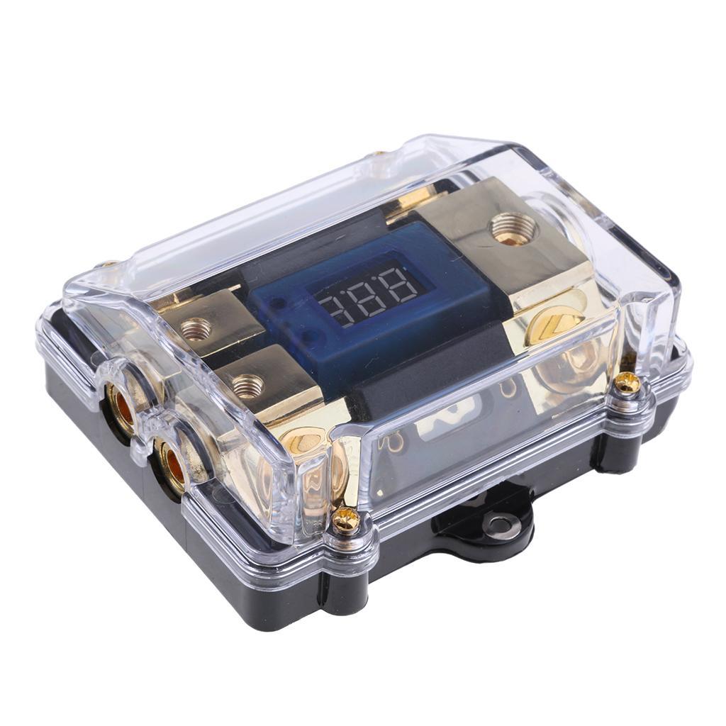 Portable 100A   Digital Fuse Holder Blocks Gold Plate for