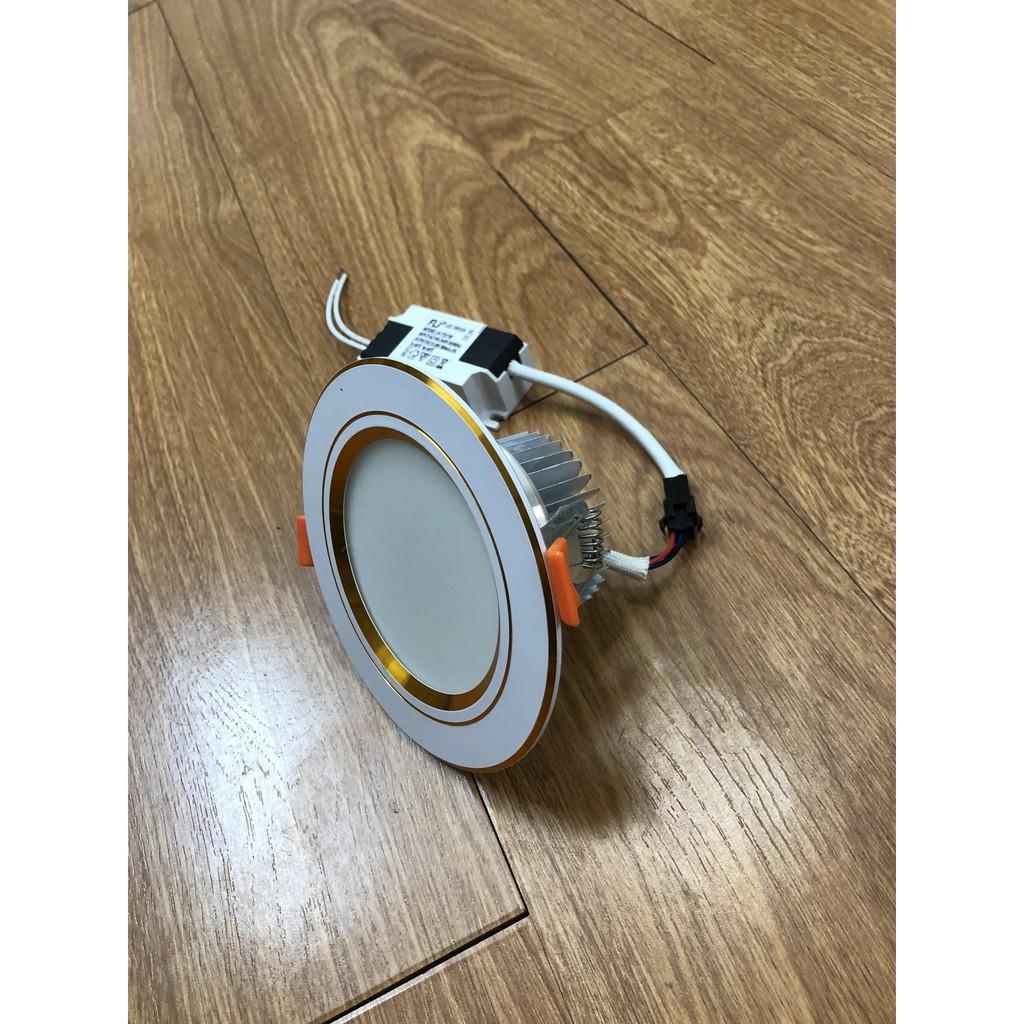 Đèn âm trần 7W D90 ba màu ánh sáng, 5W,7W,9W